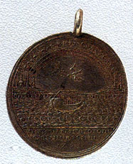 Silver medal in commemoration of the Nystad peace with Sweden. 1721
