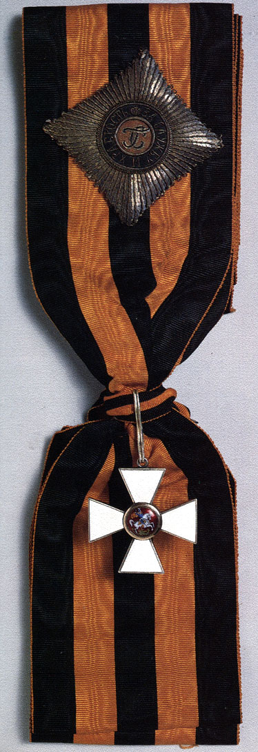 Star, ribbon and badge of the Order of St George 1st Class