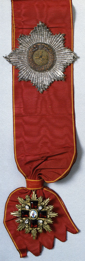 Star, ribbon and badge of the Order of St Anne 1st Class