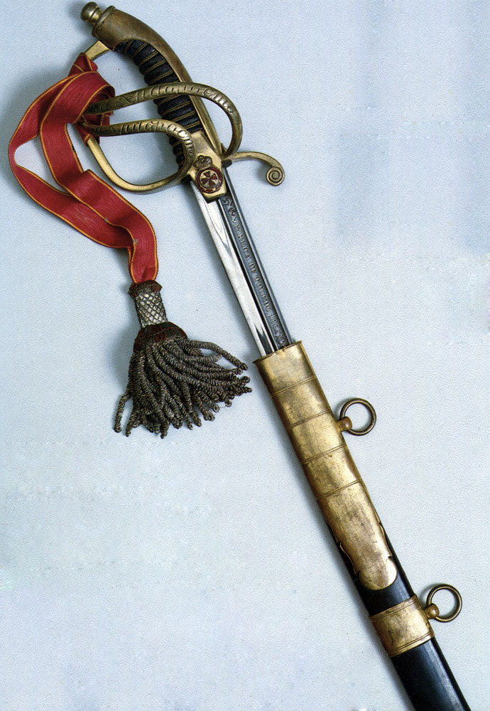 St Anne's presentation weapon (Order of St Anne 4th Class 'For Gallantry'). An award for the Russo-Turkish War of 1877-1878