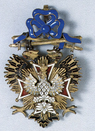 Badge of the Order of the White Eagle without crowns (introduced by the Provisional Government)