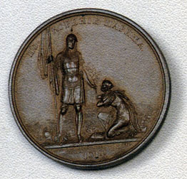 Medal in commemoration of events of the Patriotic War of 1812. Designed by F.P.Tolstoy