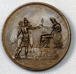 Medal in commemoration of events of the Patriotic War of 1812. Designed by F.P.Tolstoy