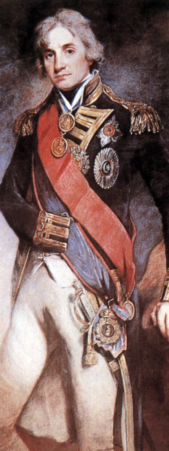 Английский адмирал Нельсон. Серебряная звезда на его груди — знак ордена Турецкого полумесяца. Начало XIX в.